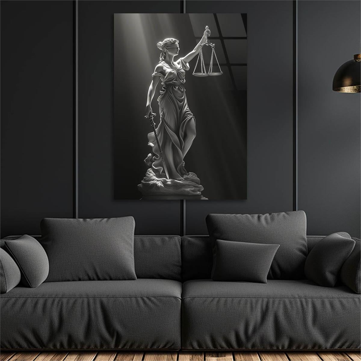 Dikey Sanat Temalı Cam Tablo 591