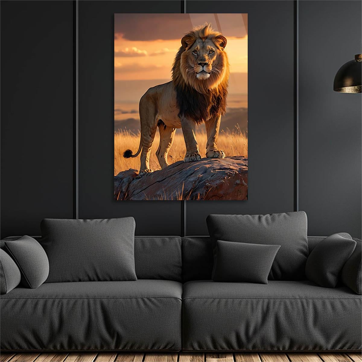 Dikey Doğa Temalı Cam Tablo 341