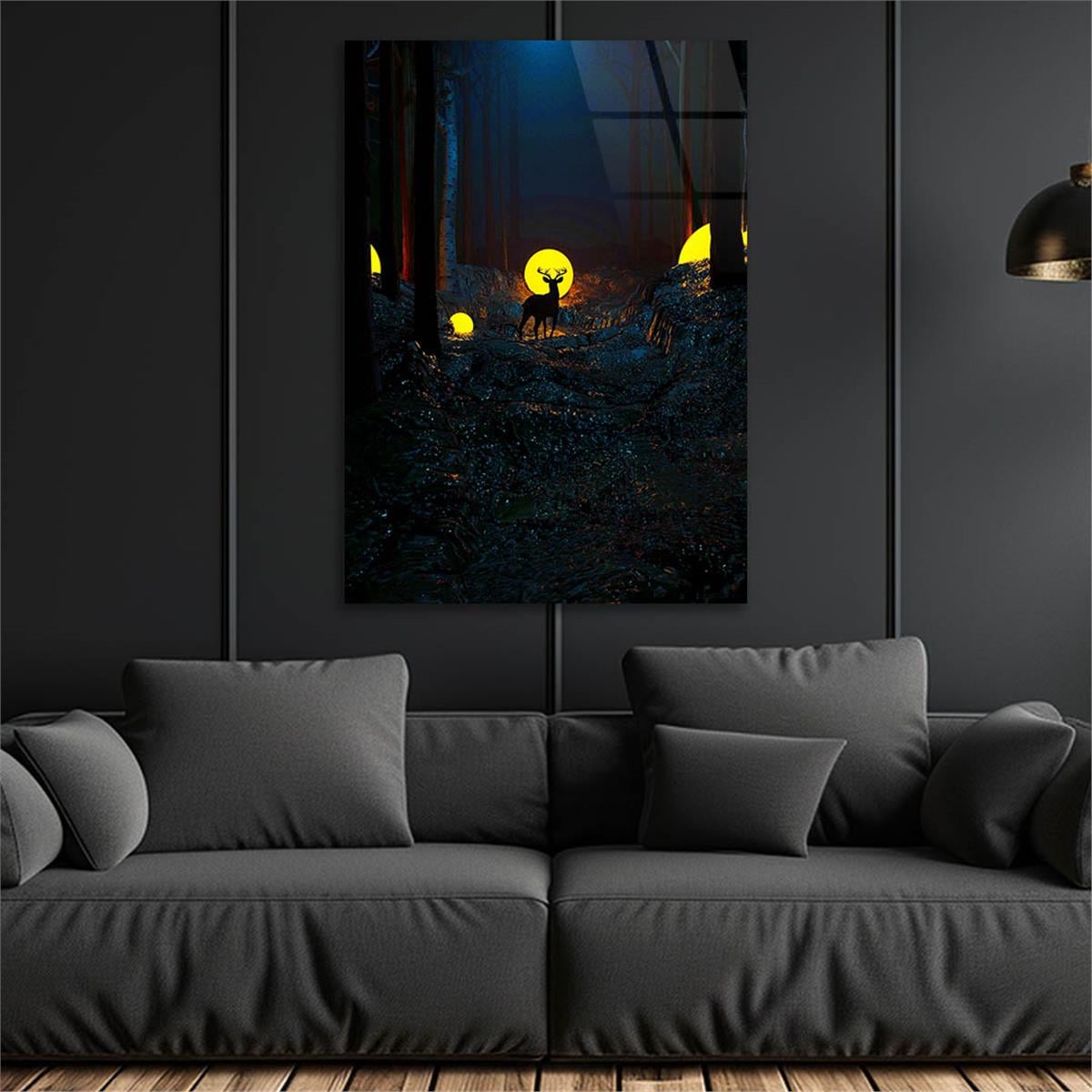 Dikey Doğa Temalı Cam Tablo 265