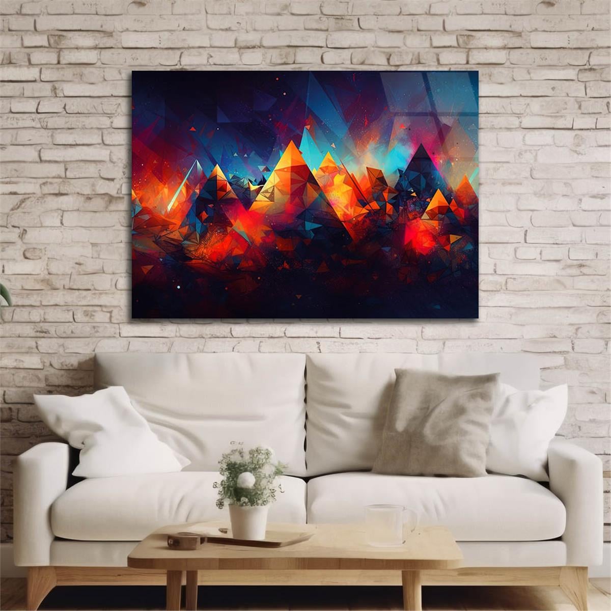 Horizontal Art-Themed Tempered Glass Wall Art 276