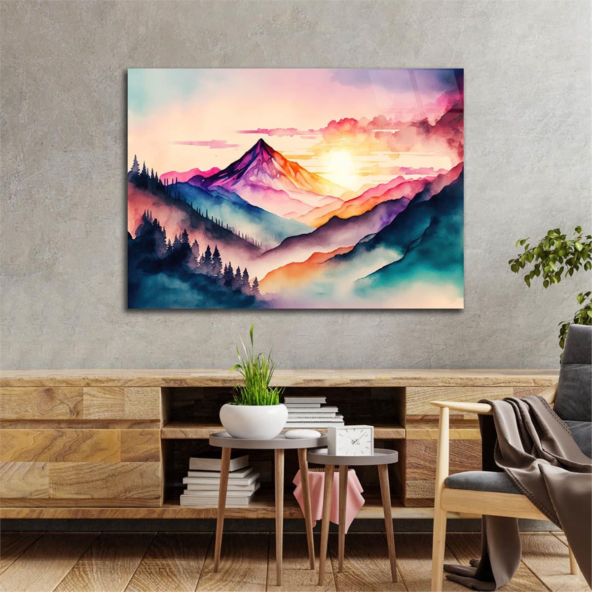 Horizontal Art-Themed Tempered Glass Wall Art 401