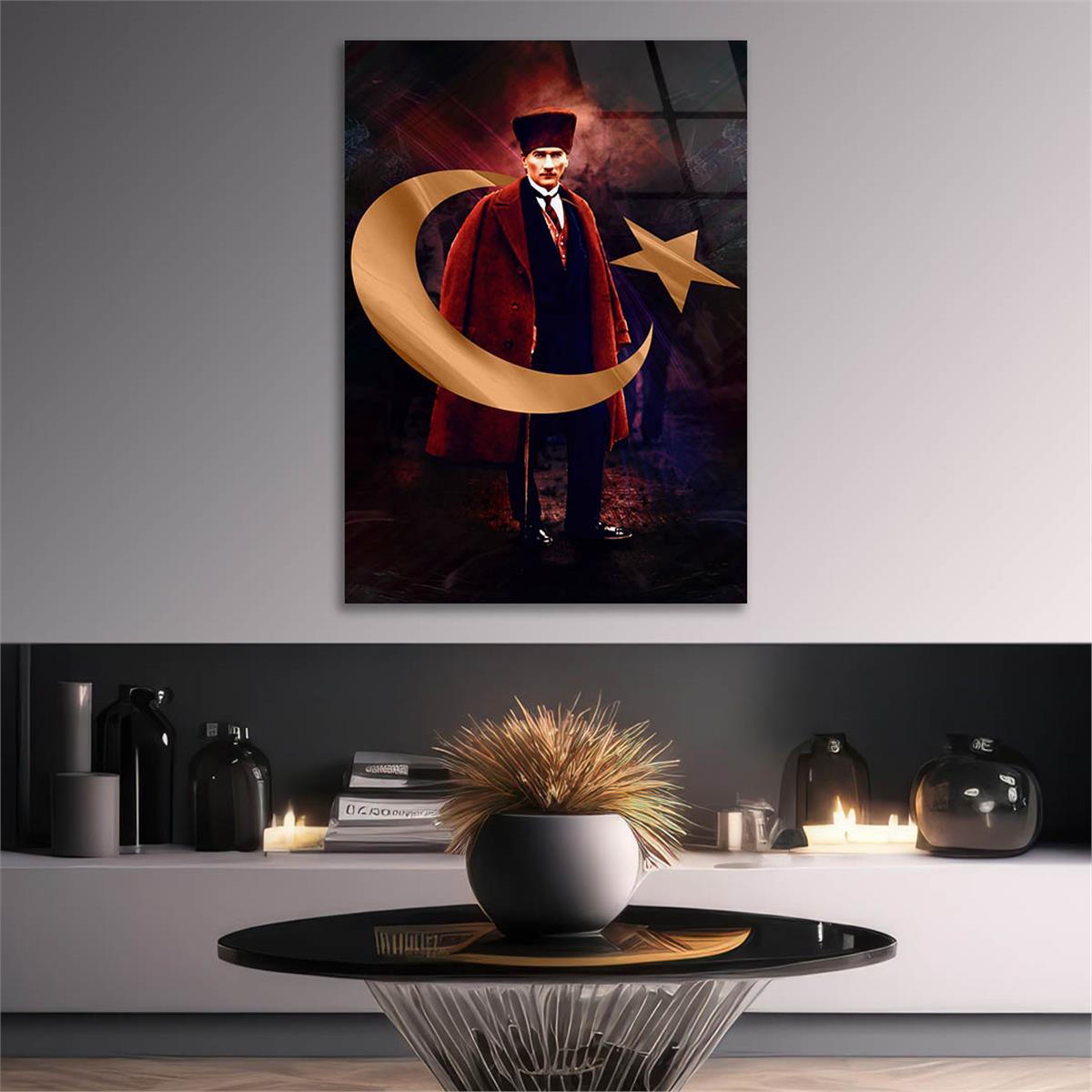 Dikey VatanTemalı Cam Tablo 197