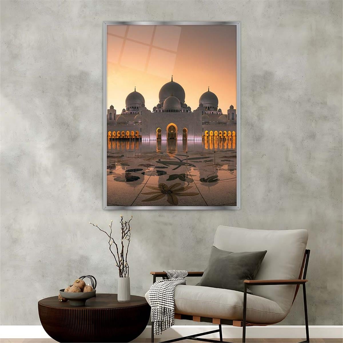 Alüminyum Çerçeveli Dini Temalı Cam Tablo 018