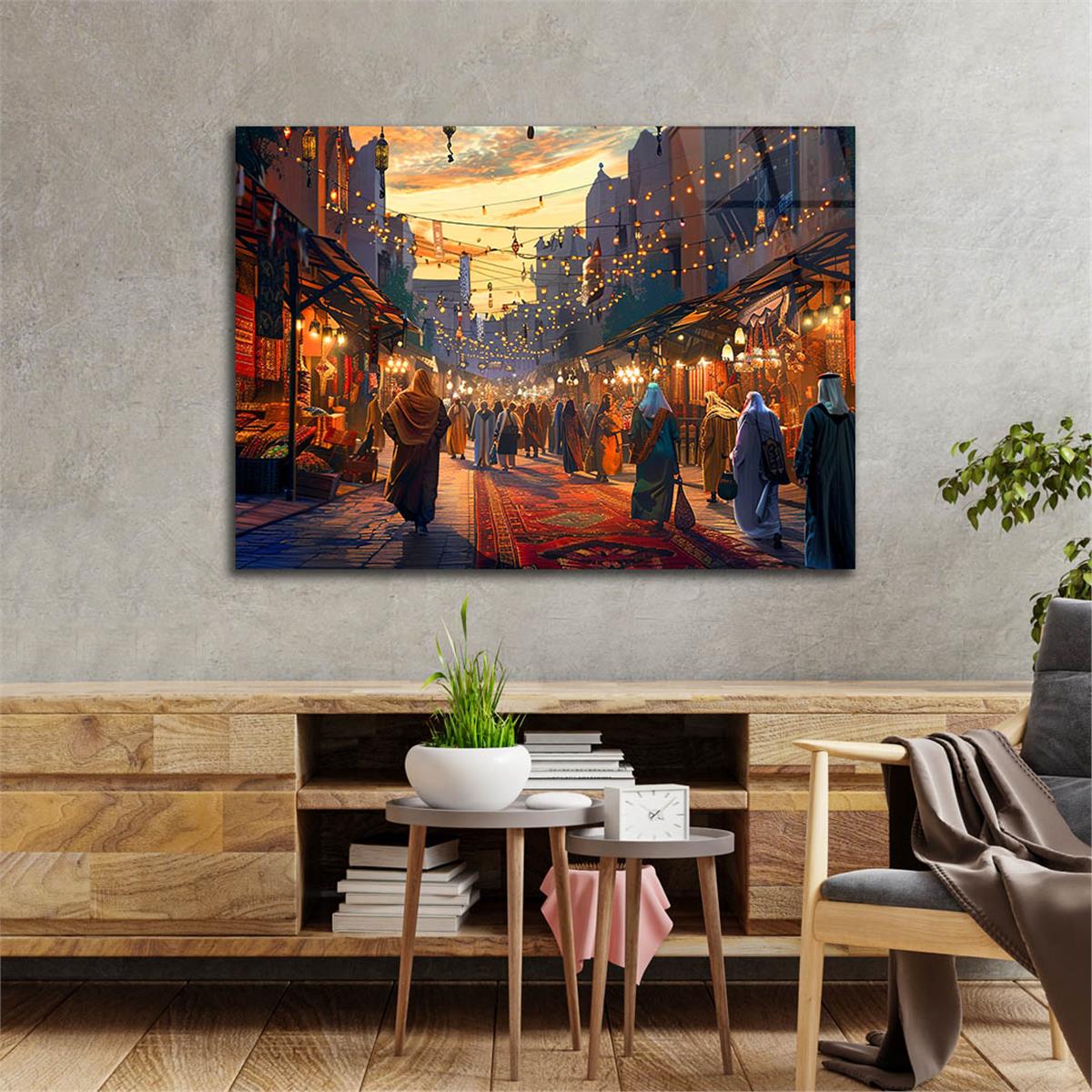 Horizontal Art-Themed Tempered Glass Wall Art 546