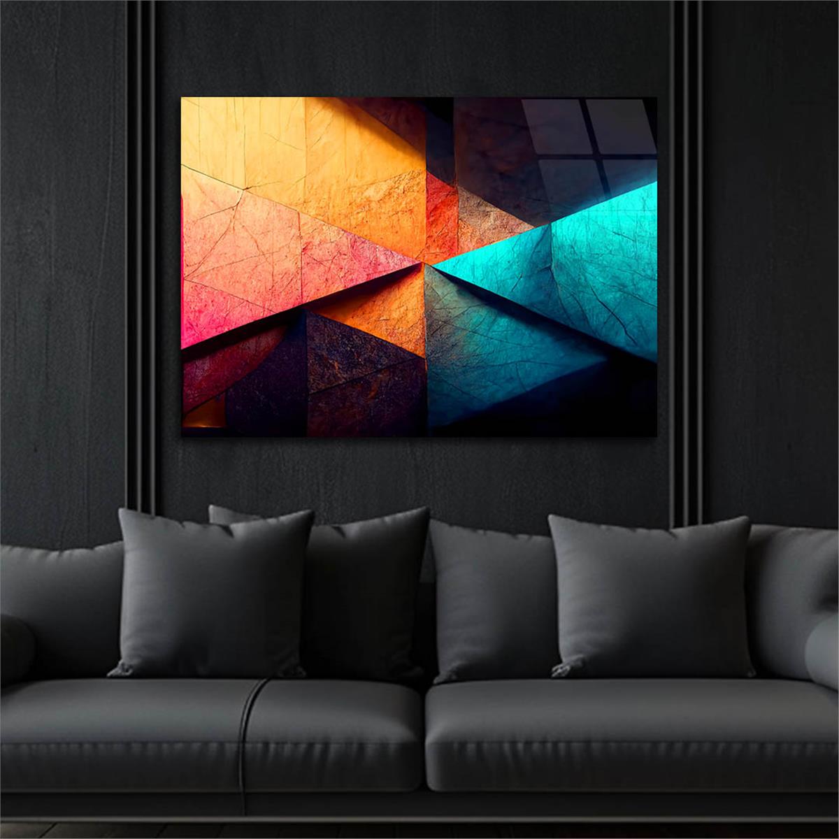 Horizontal Art-Themed Tempered Glass Wall Art 549