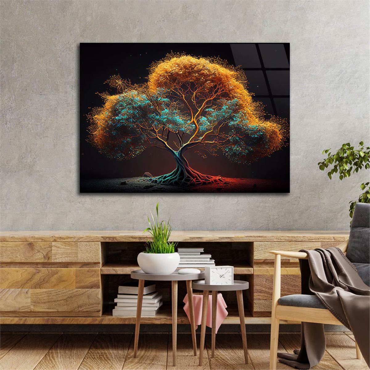 Horizontal Art-Themed Tempered Glass Wall Art 452