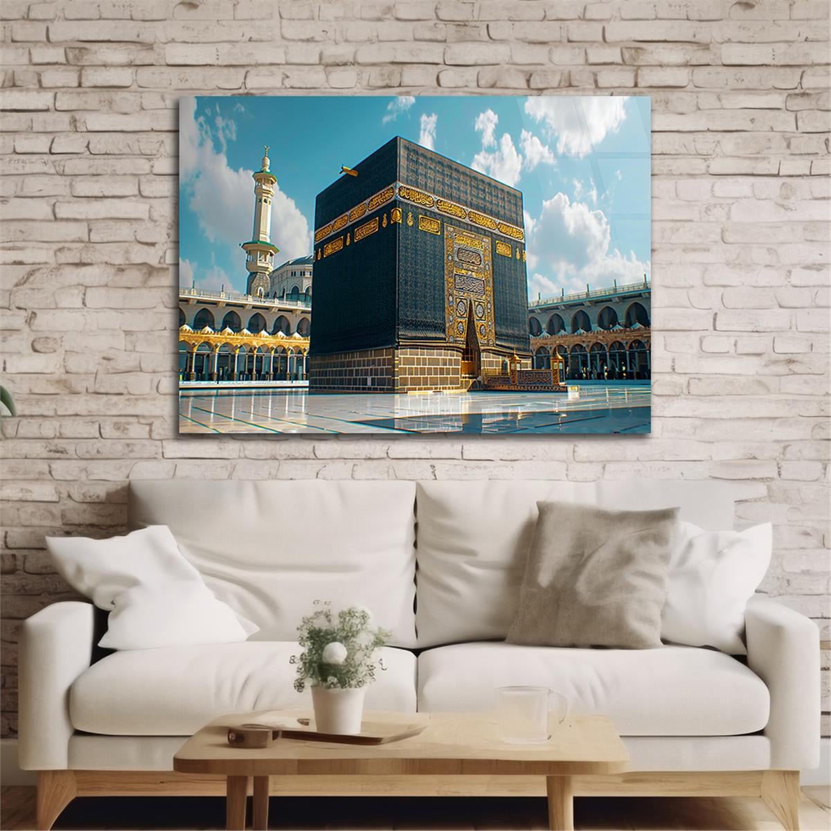 Yatay Dini Temalı Cam Tablo 149