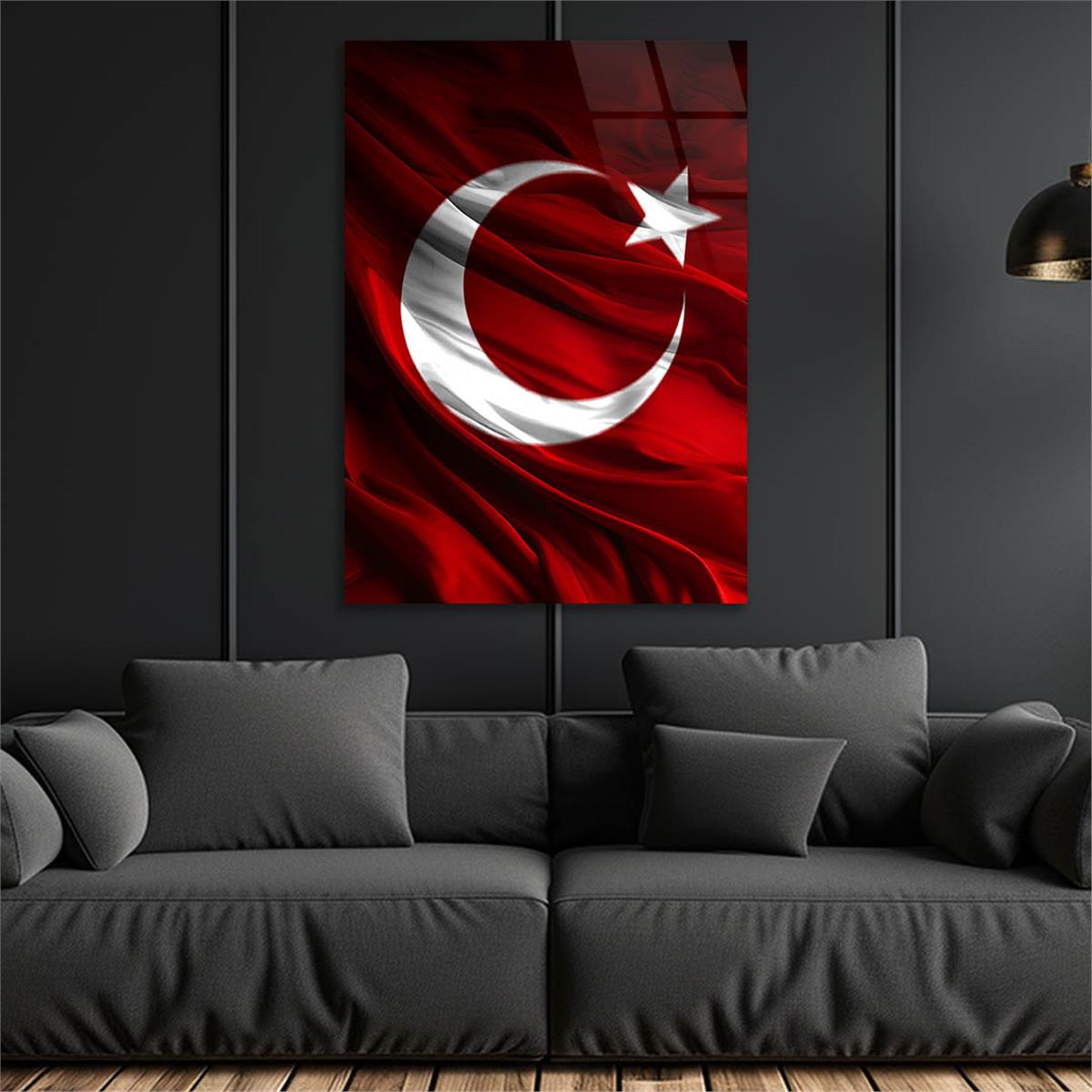 Dikey VatanTemalı Cam Tablo 148