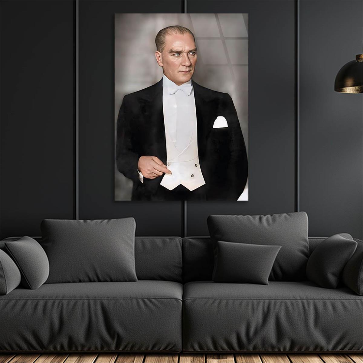 Dikey VatanTemalı Cam Tablo 219