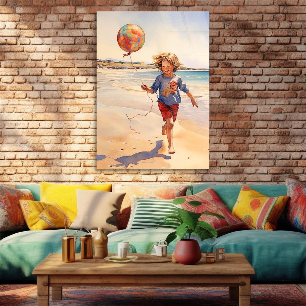 Dikey Sanat Temalı Cam Tablo 535