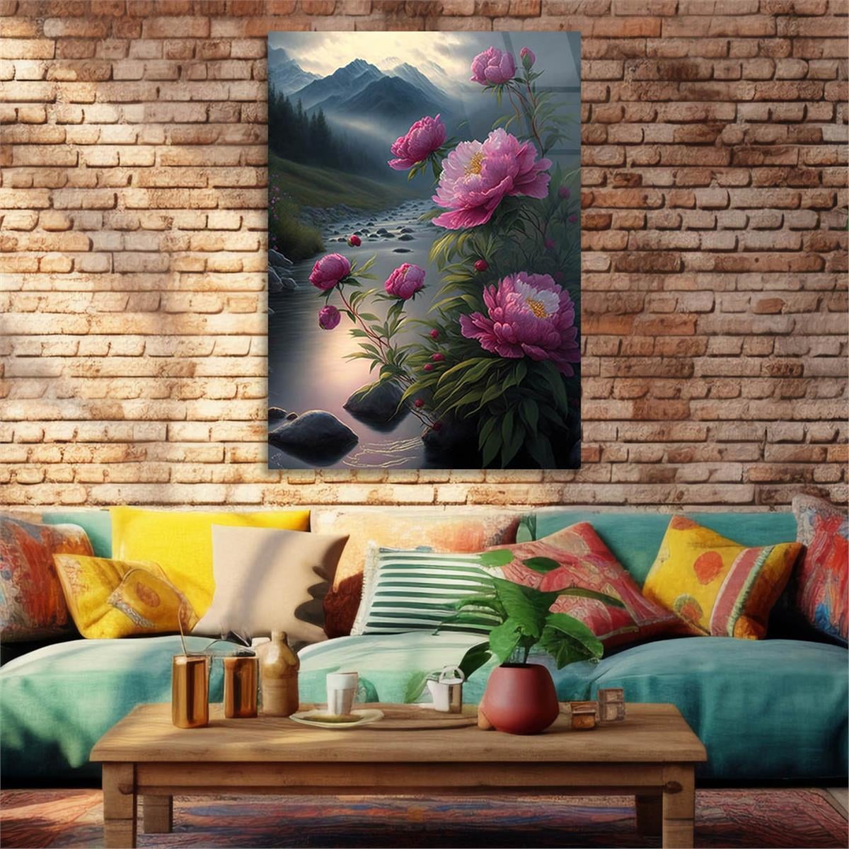 Verticale Gehard Glasschilderij Natuur Thema 176