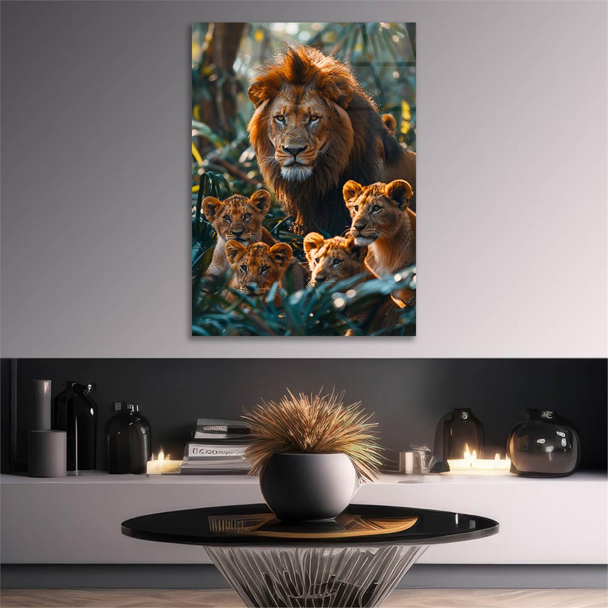 Dikey Doğa Temalı Cam Tablo 369