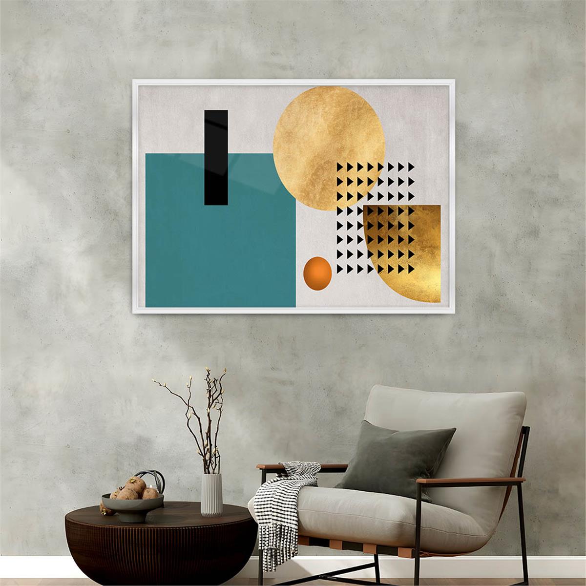 Aluminum-Framed Art-Themed Tempered Glass Wall Art 031