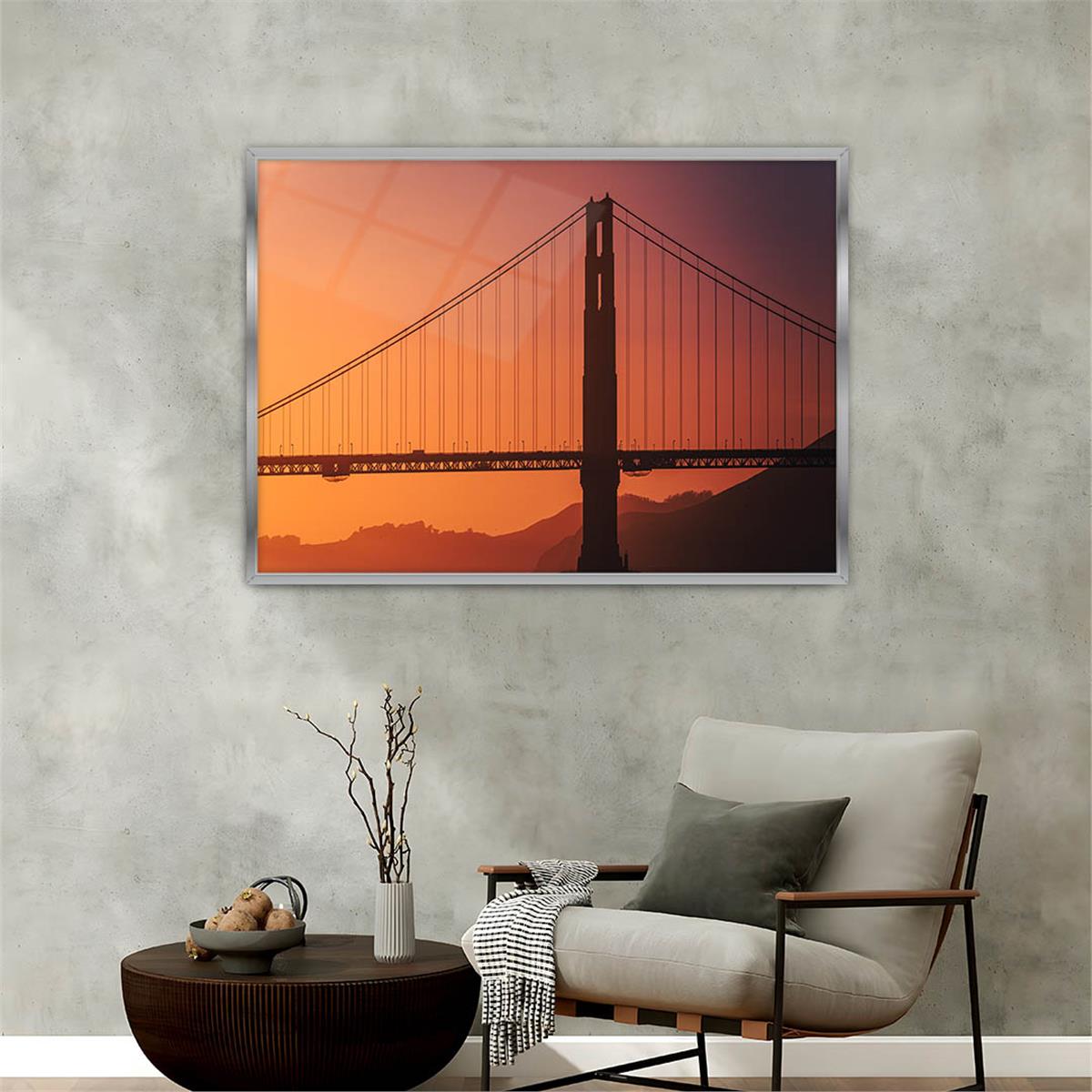 Aluminum-Framed Natured-Themed Tempered Glass Wall Art 141