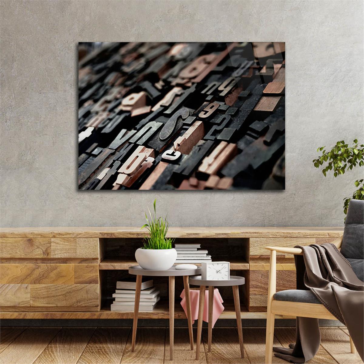 Horizontal Art-Themed Tempered Glass Wall Art 547