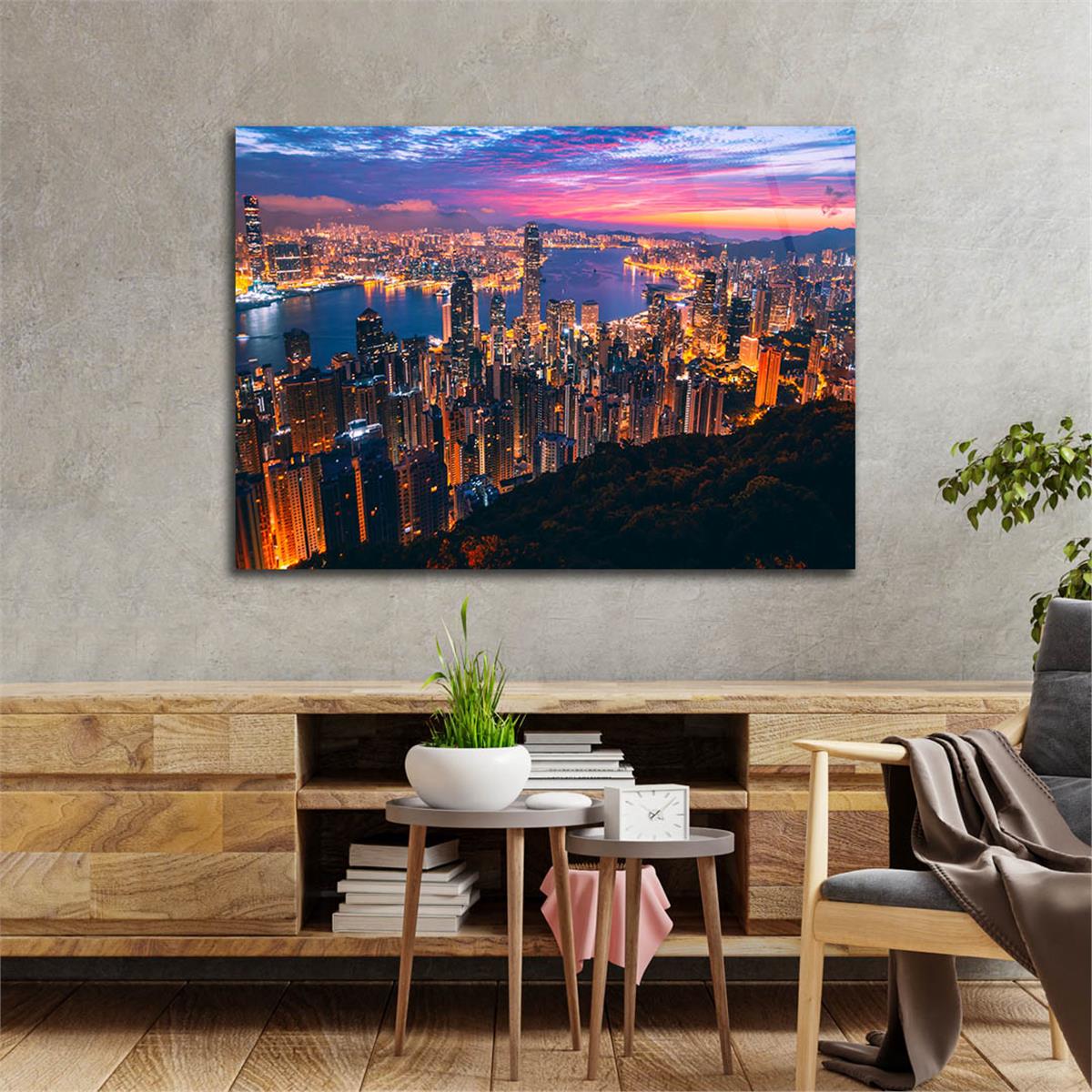 Yatay DoğaTemalı Cam Tablo 404