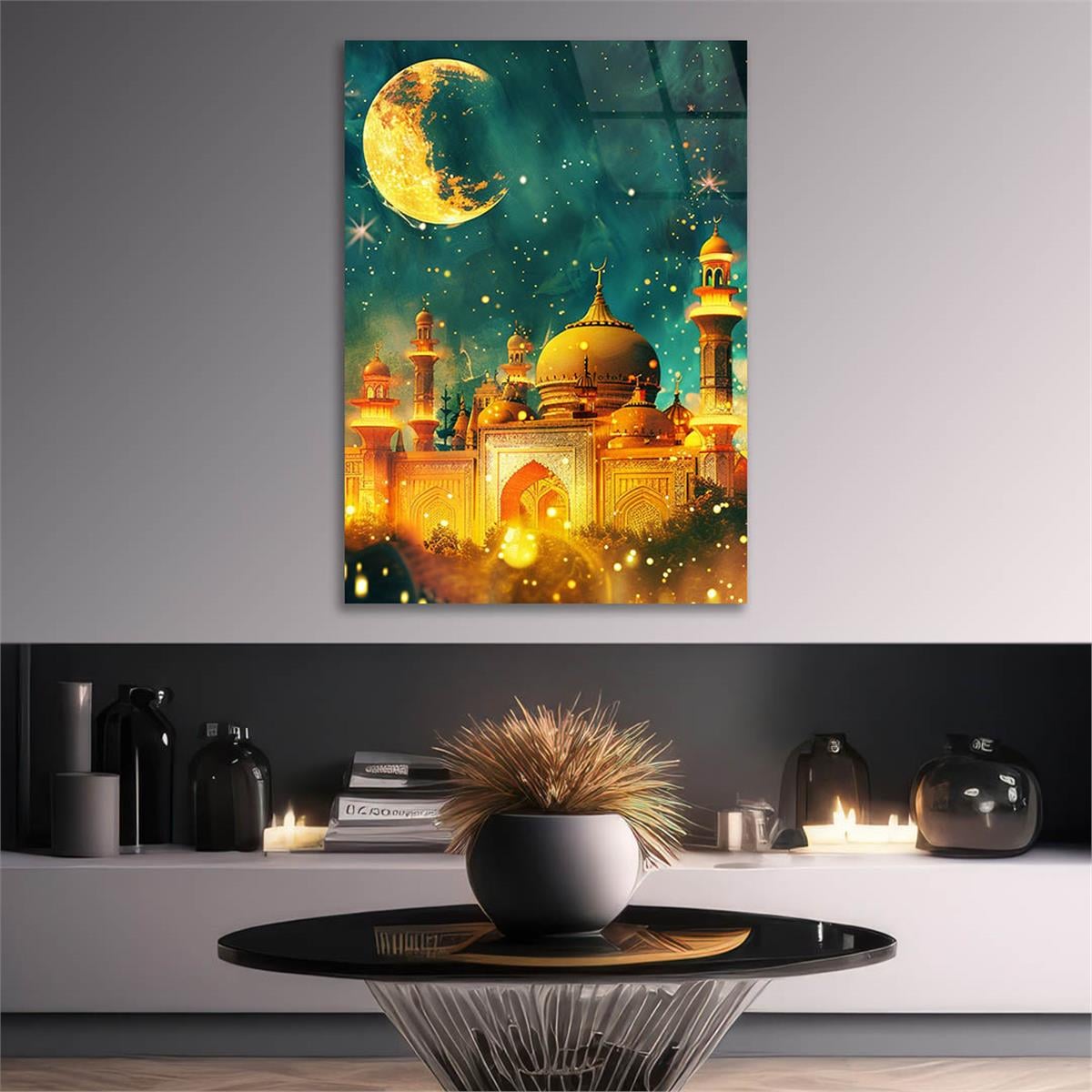 Dikey Dini Temalı Cam Tablo 288