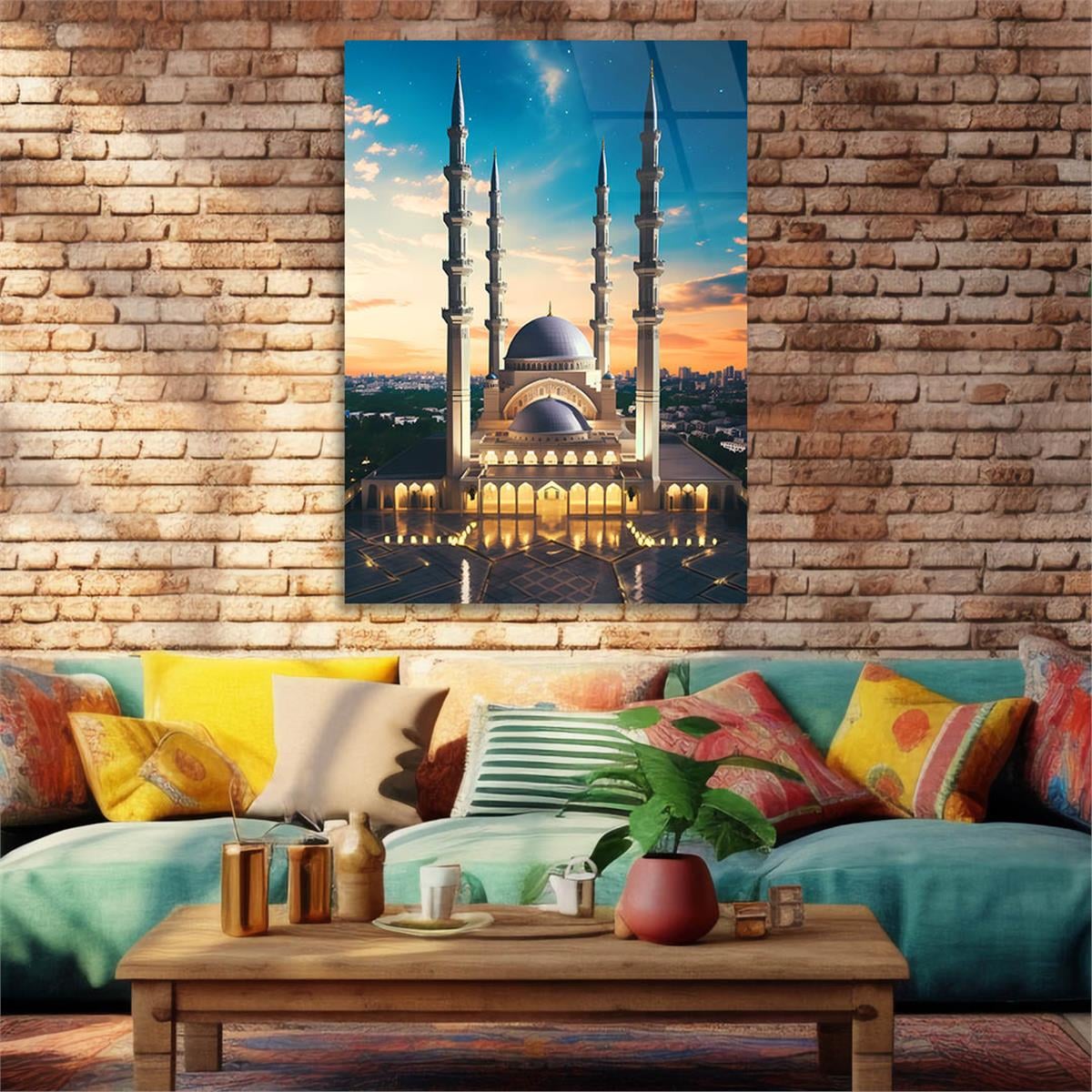 Dikey Dini Temalı Cam Tablo 265