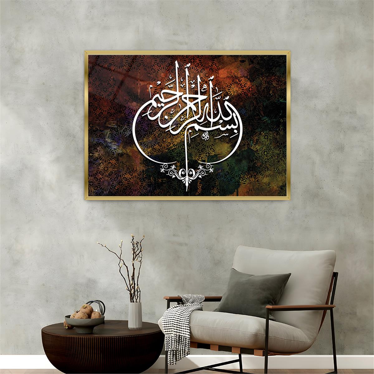Aluminum-Framed Religious-Themed Tempered Glass Wall Art 007