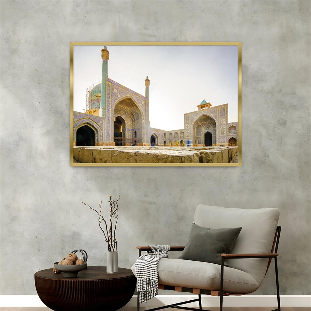 Aluminum-Framed Religious-Themed Tempered Glass Wall Art 019