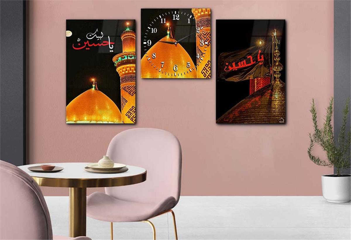 Ensemble de Tableaux et d’horloge 2 pièce sur le thème religieux