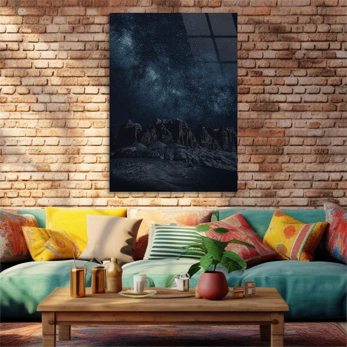 Dikey Doğa Temalı Cam Tablo 253