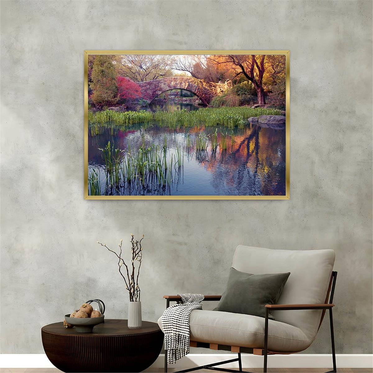 bedrucktes Glas mit Aluminiumrahmen und Natur Themen 