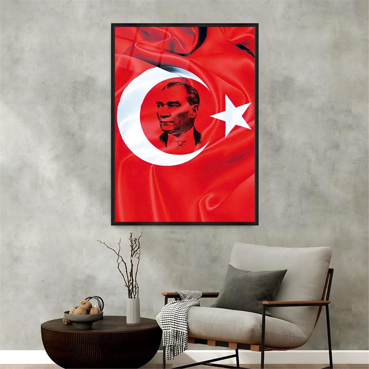 Aluminum-Framed National-Themed Tempered Glass Wall Art 102