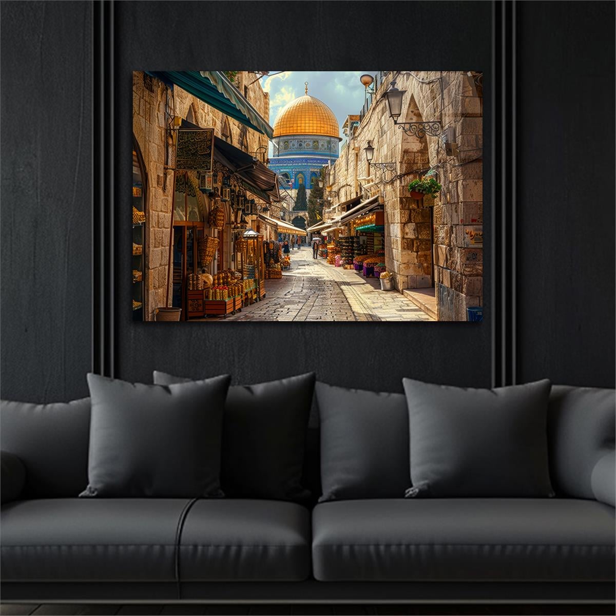 Yatay Dini Temalı Cam Tablo 175