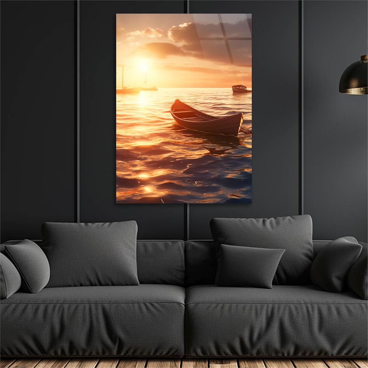 Dikey Doğa Temalı Cam Tablo 272