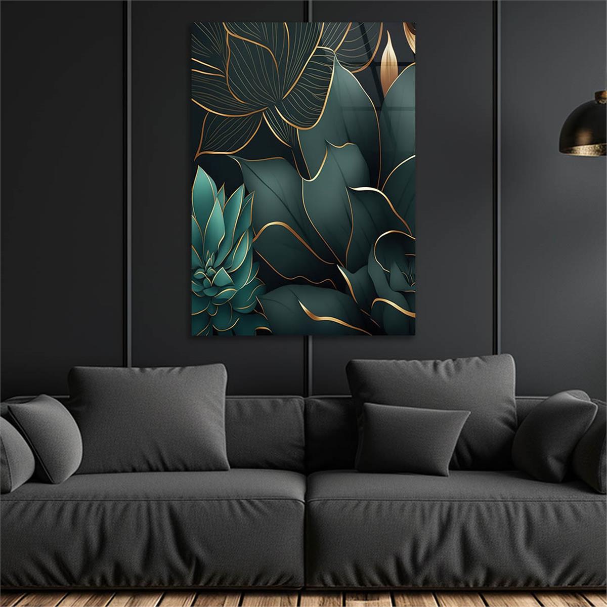 Dikey Sanat Temalı Cam Tablo 577