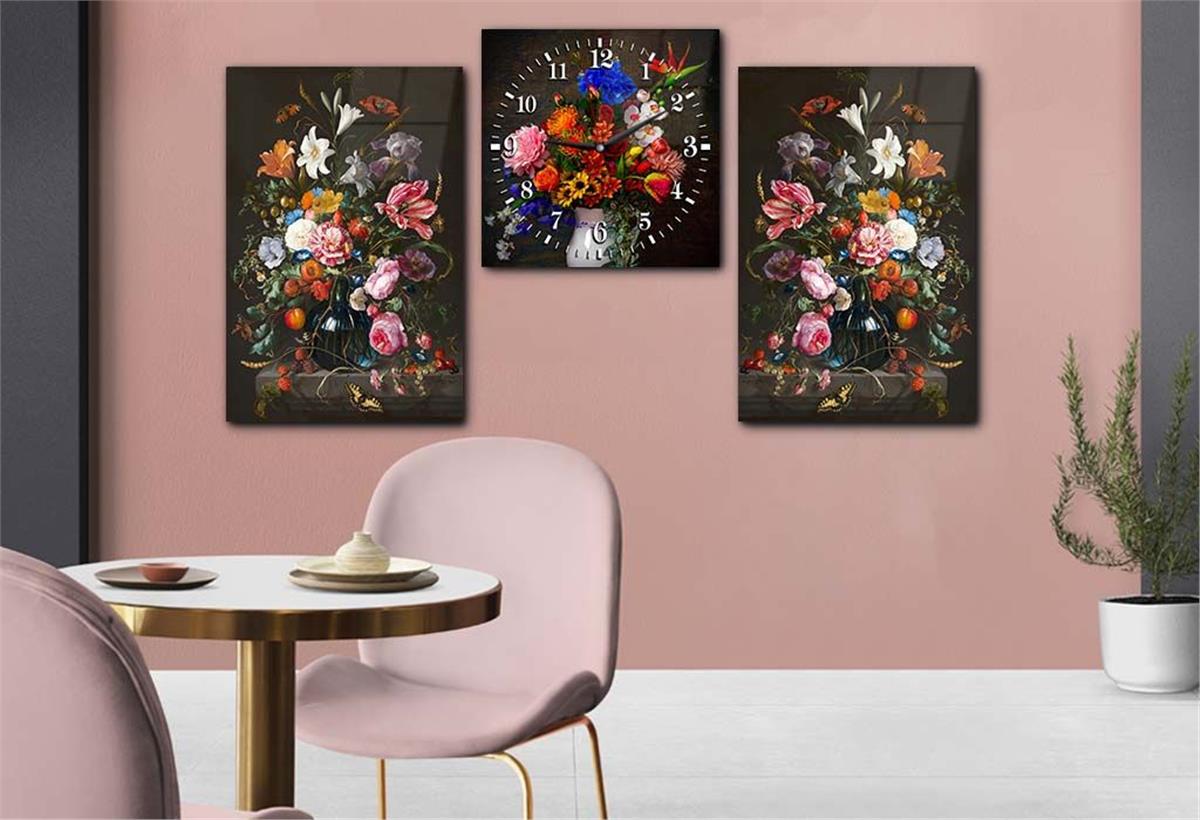 Ensemble de Tableaux et d’orloge 2 pièces sur le thème de l’art