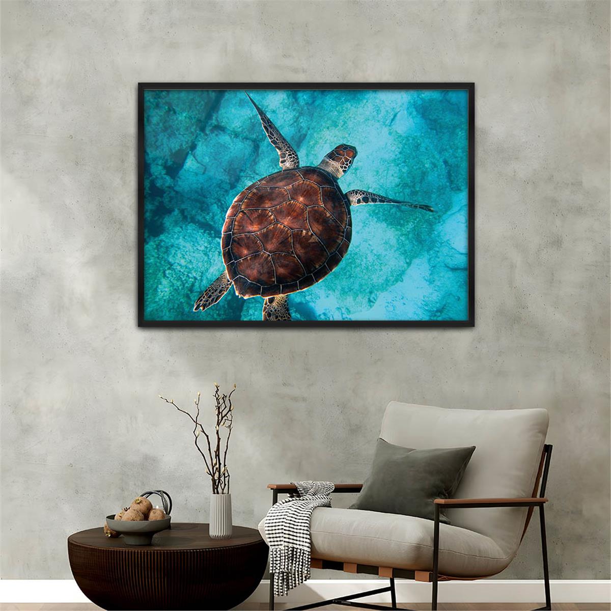 Aluminum-Framed Art-Themed Tempered Glass Wall Art 002