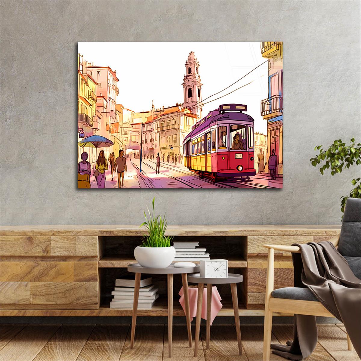 Horizontal Art-Themed Tempered Glass Wall Art 499