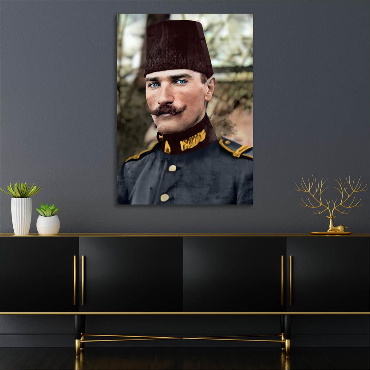 Mustafa Kemal Atatürk Gehard Glasschilderij 