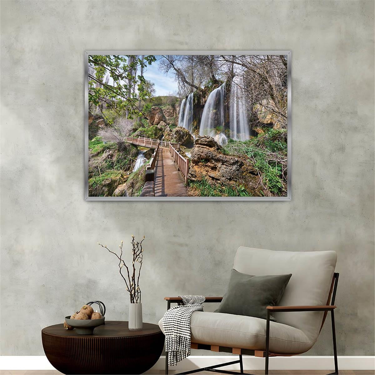 bedrucktes Glas mit Aluminiumrahmen und Natur Themen 