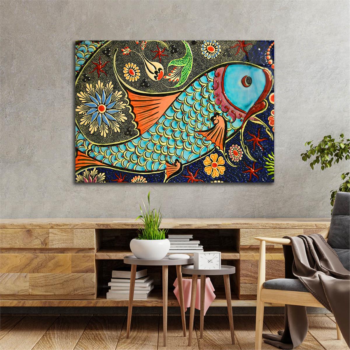 Horizontal Art-Themed Tempered Glass Wall Art 525