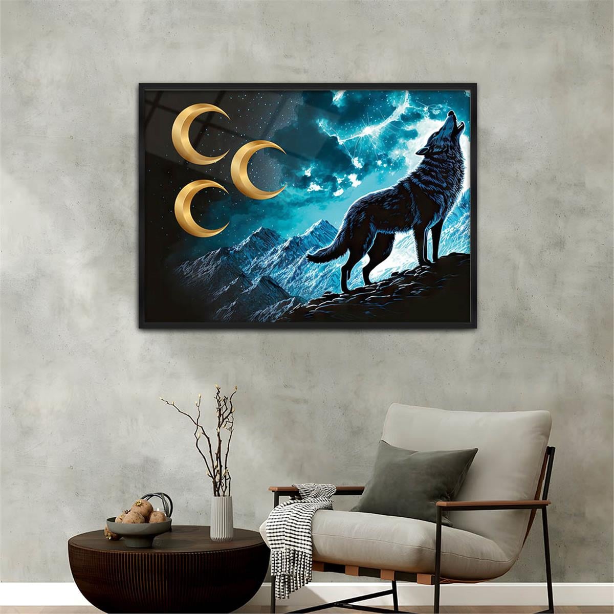 Aluminum-Framed National-Themed Tempered Glass Wall Art 025