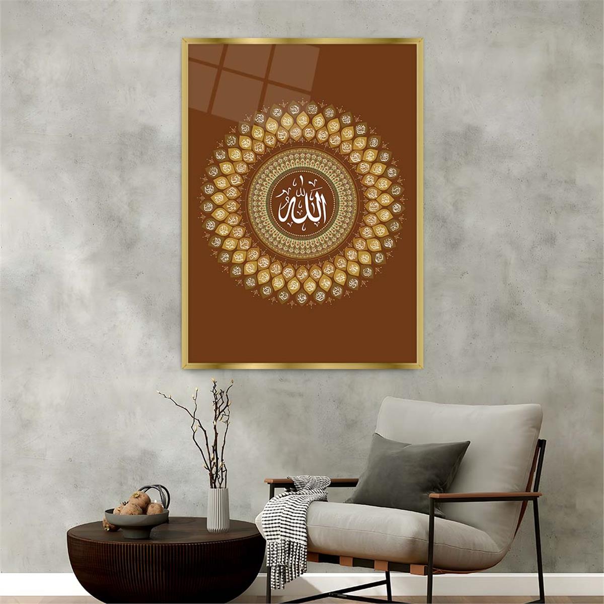 Aluminum-Framed Religious-Themed Tempered Glass Wall Art 060