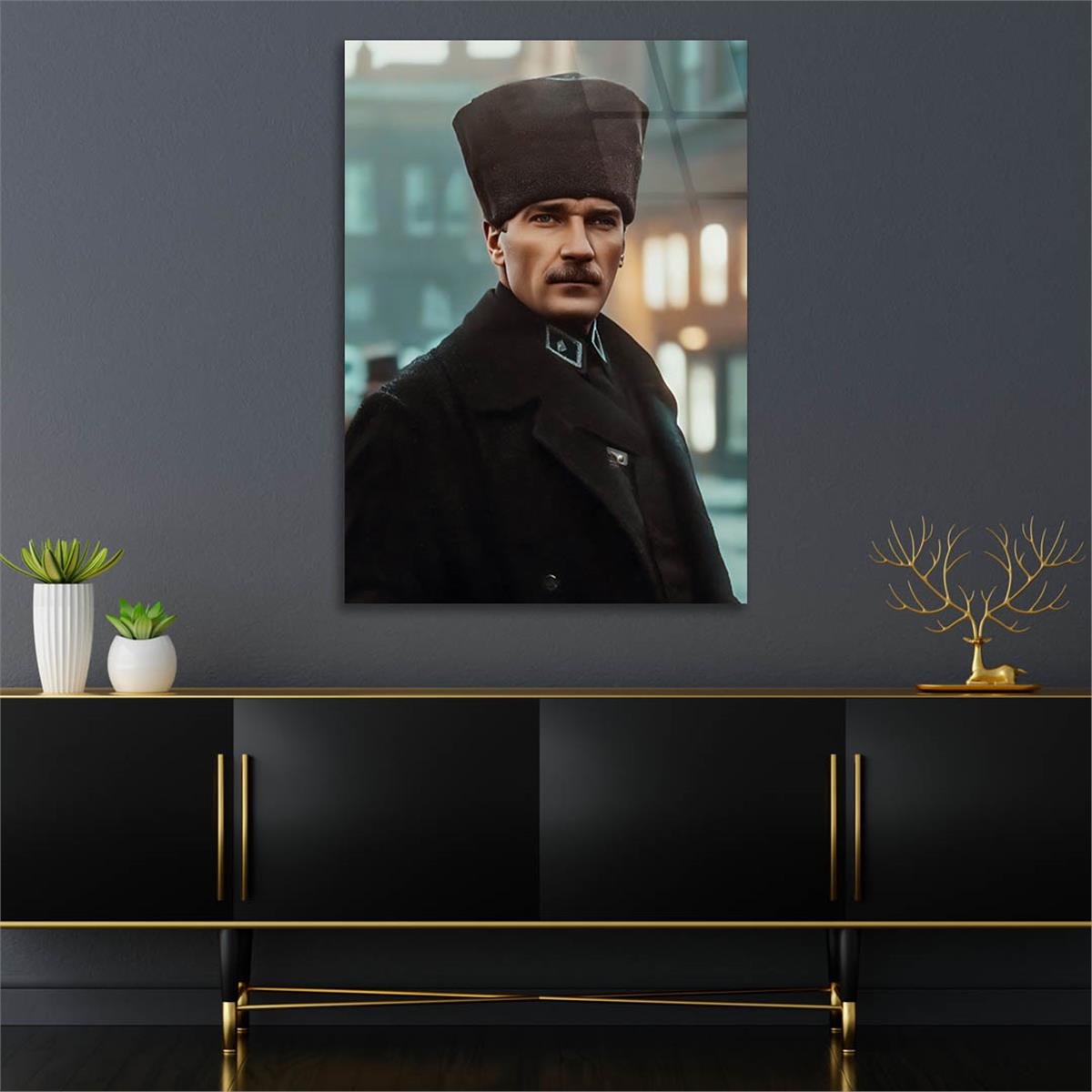 Dikey VatanTemalı Cam Tablo 279