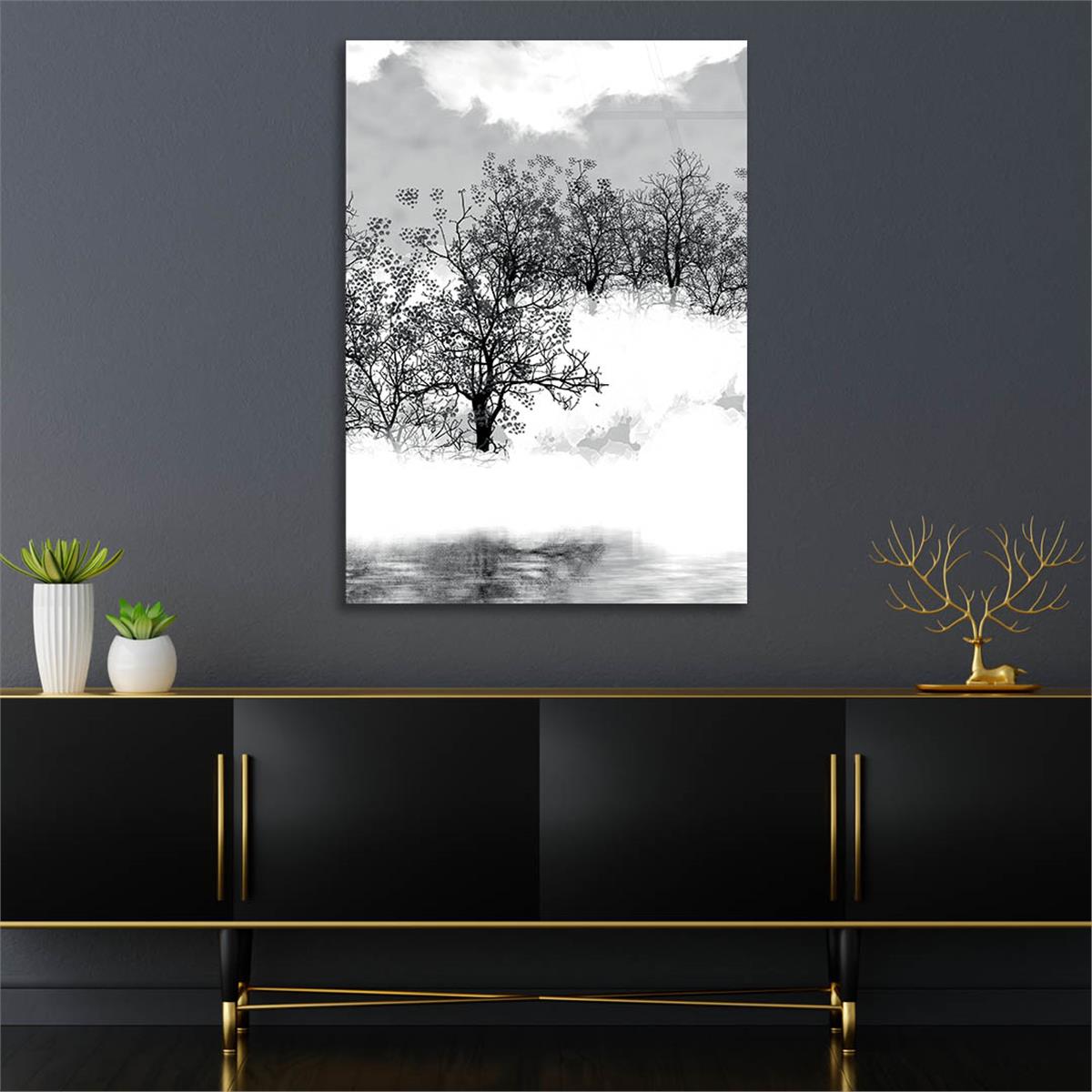 Vertical Tempered Glasss Wall Arts Art-Themed282