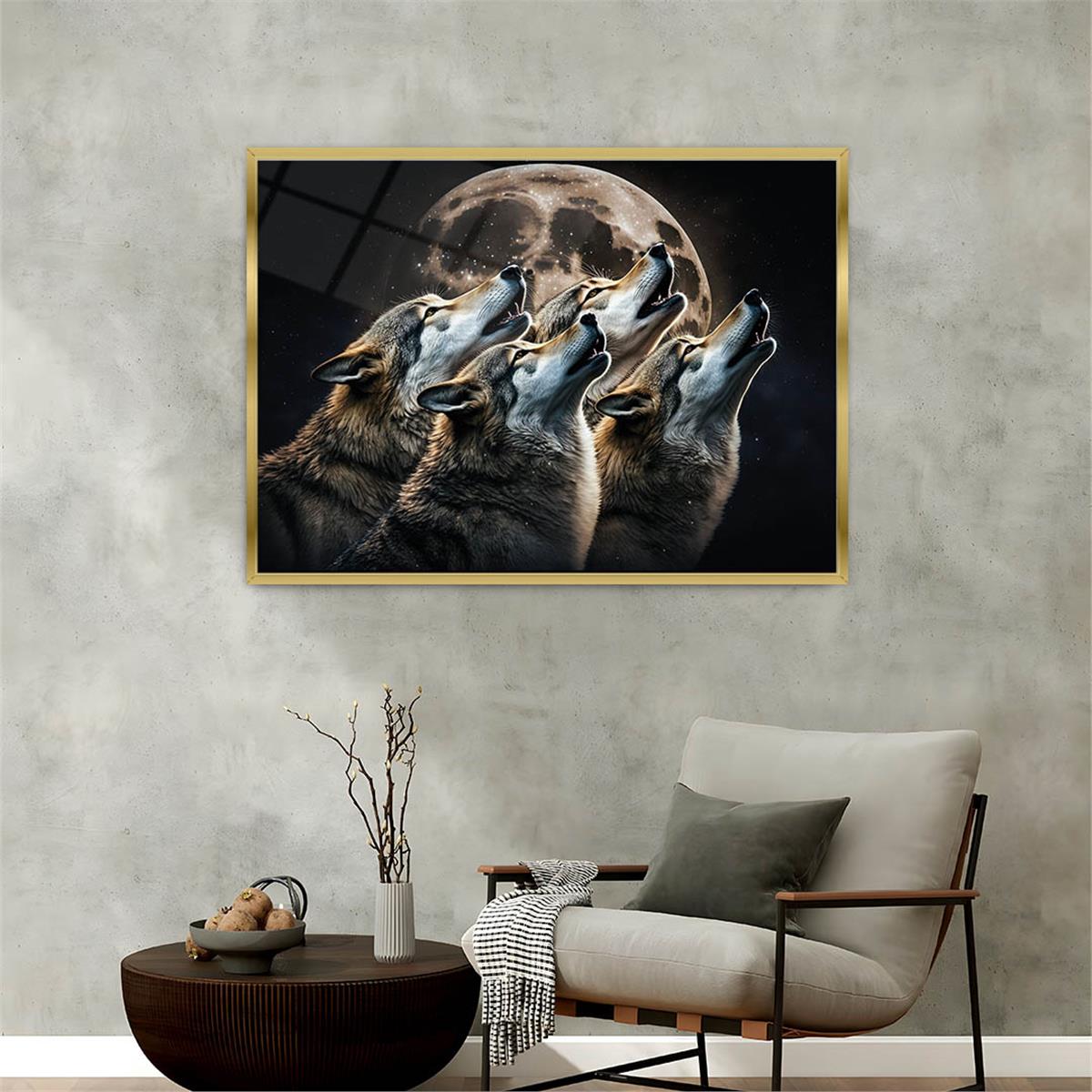 Aluminum-Framed National-Themed Tempered Glass Wall Art 030