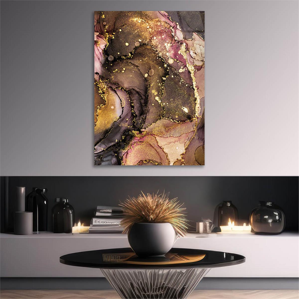 Vertical Tempered Glasss Wall Arts Art-Themed 315