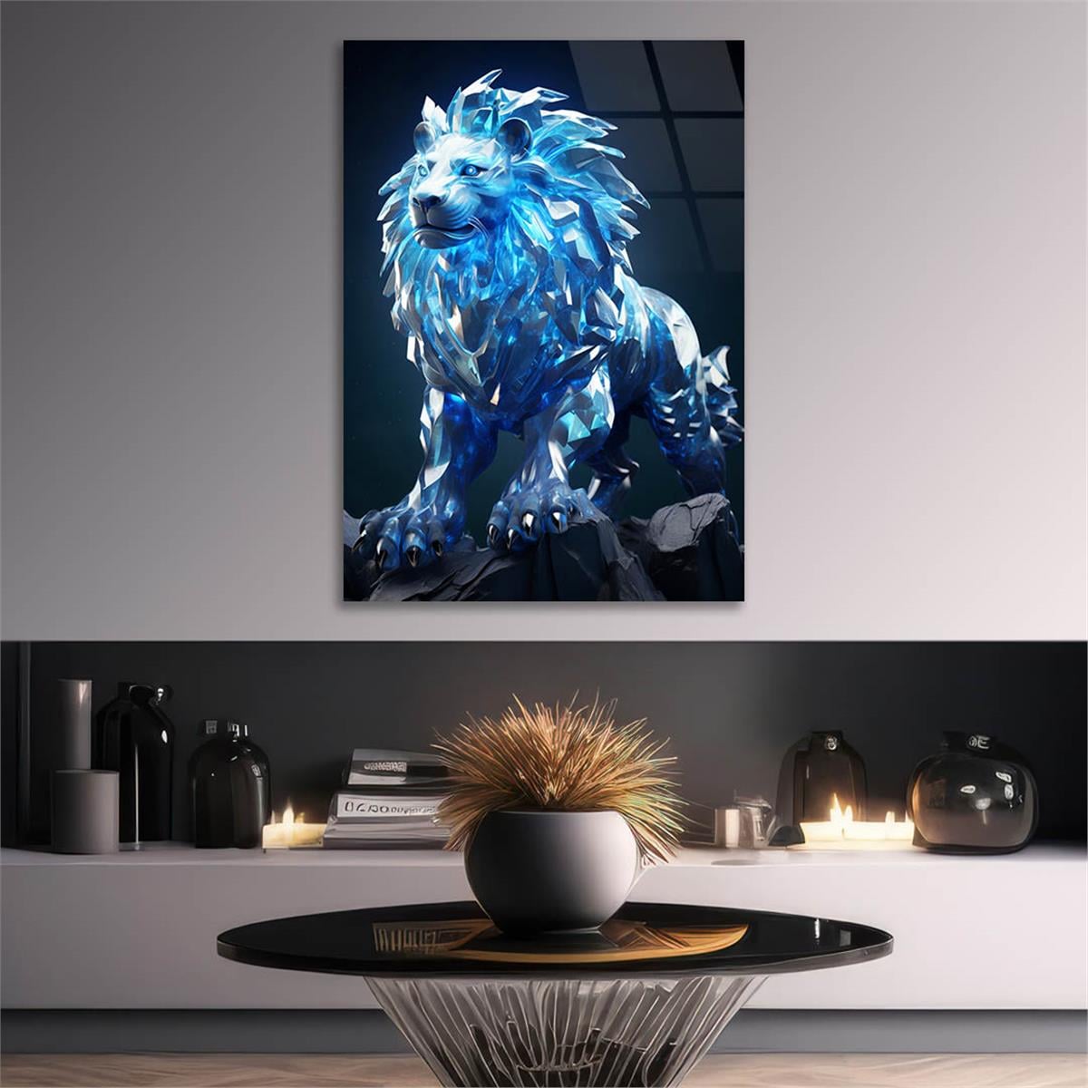 Dikey Doğa Temalı Cam Tablo 357