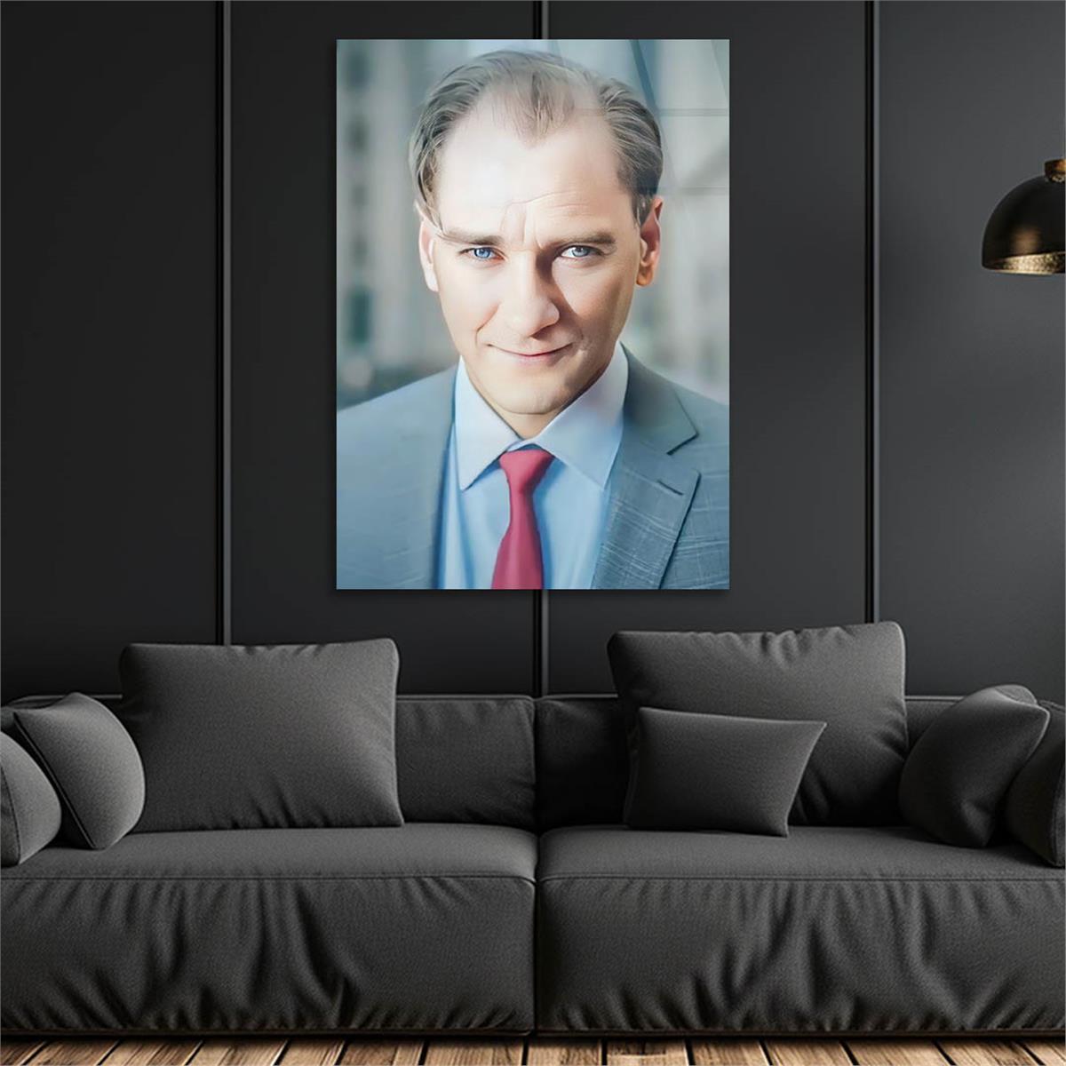 Dikey VatanTemalı Cam Tablo 220