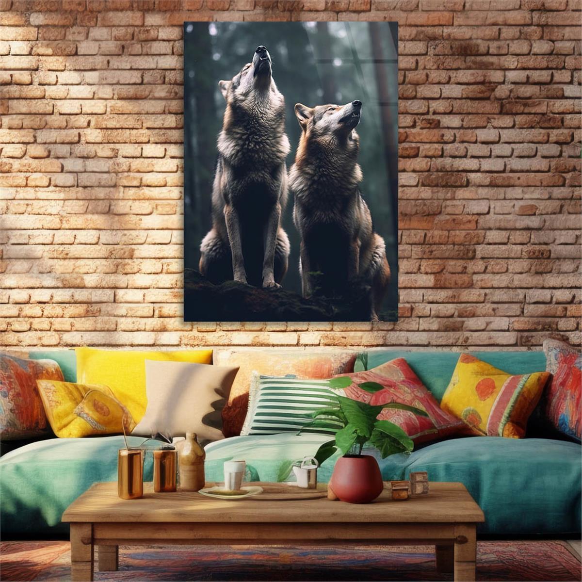 Dikey Doğa Temalı Cam Tablo 432