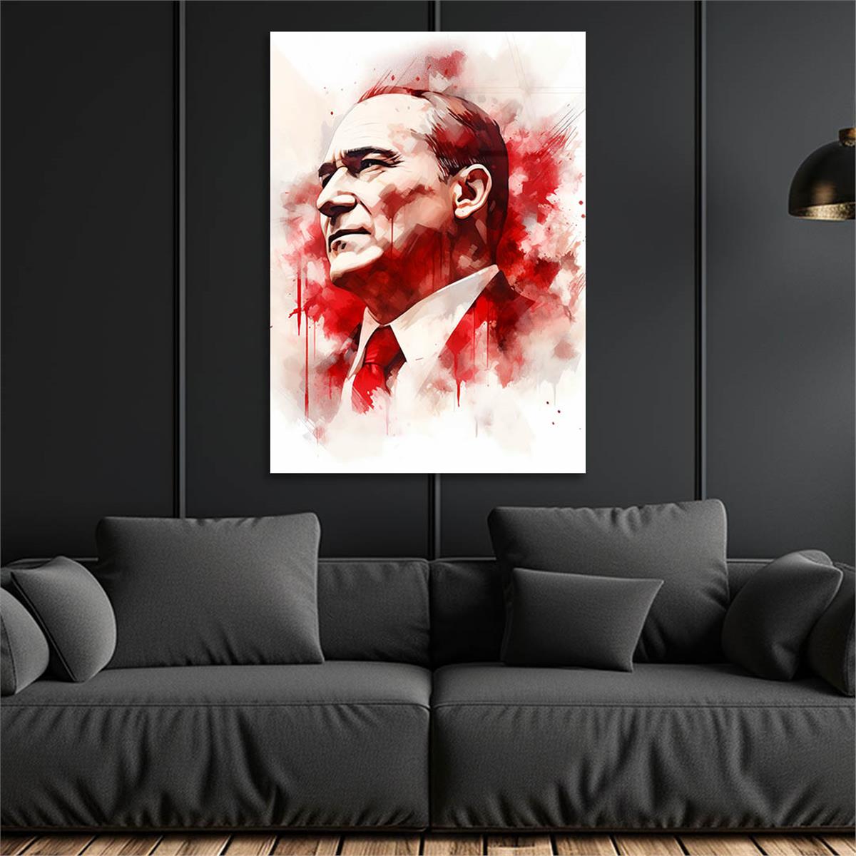 Dikey VatanTemalı Cam Tablo 164