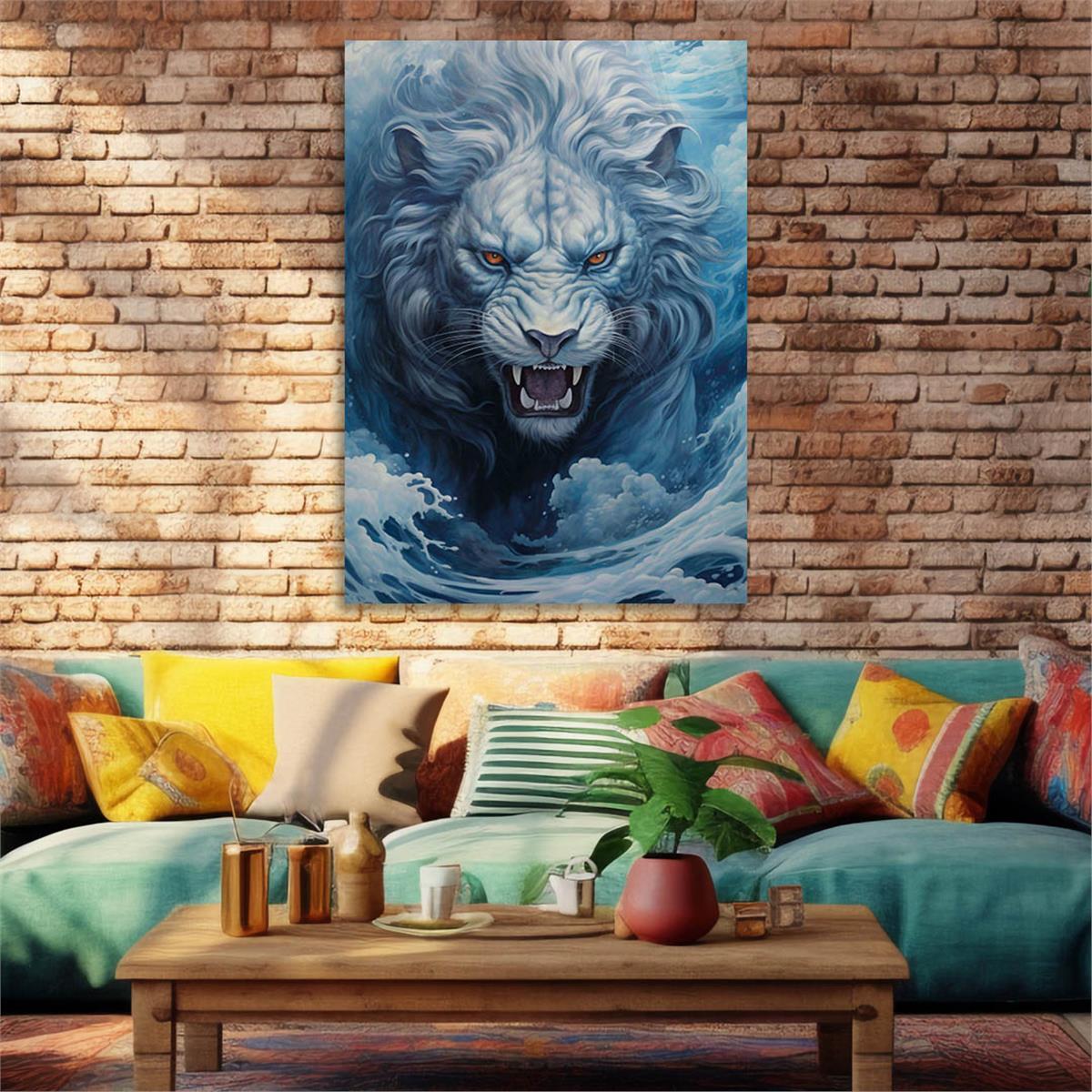 Dikey Doğa Temalı Cam Tablo 319