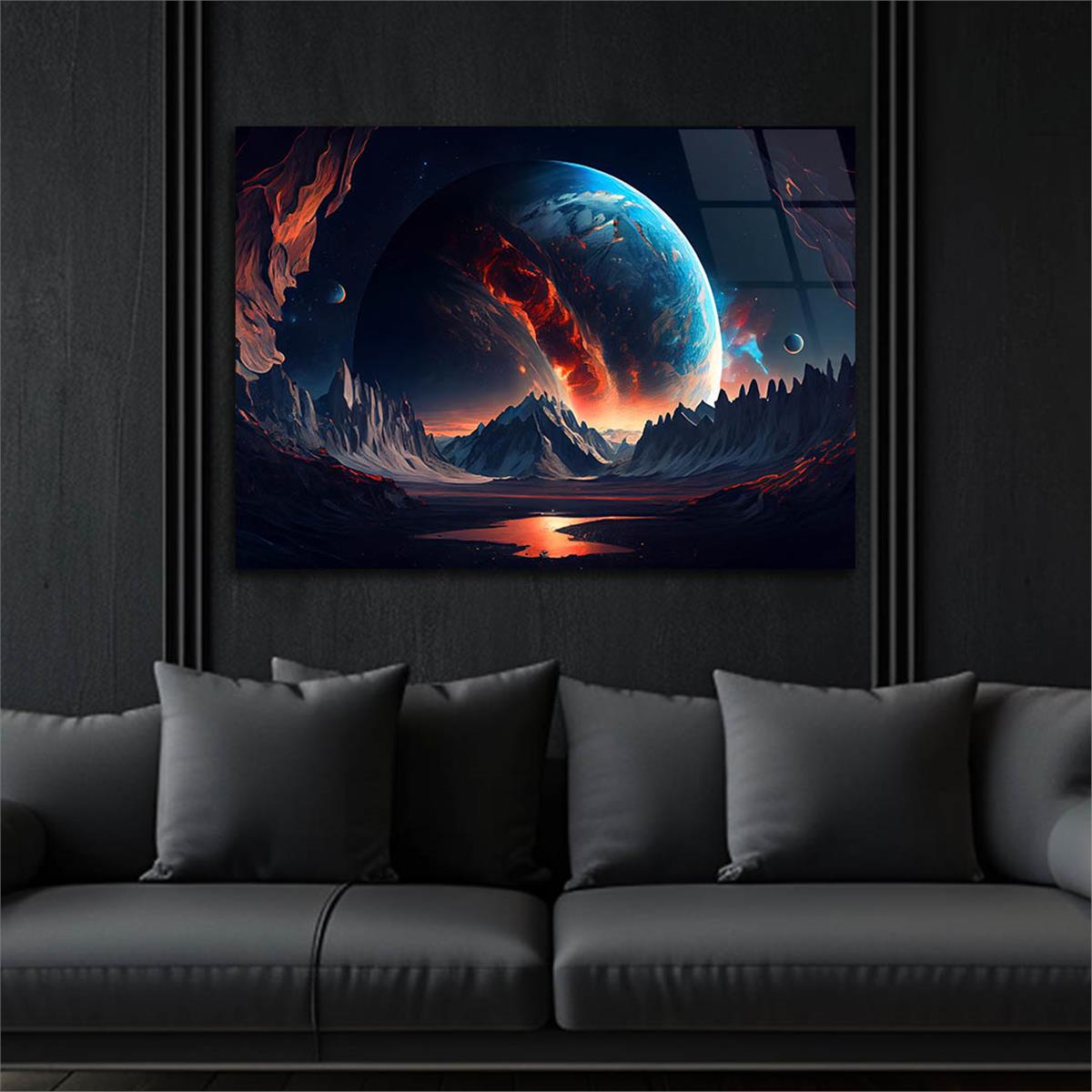 Horizontal Art-Themed Tempered Glass Wall Art 488