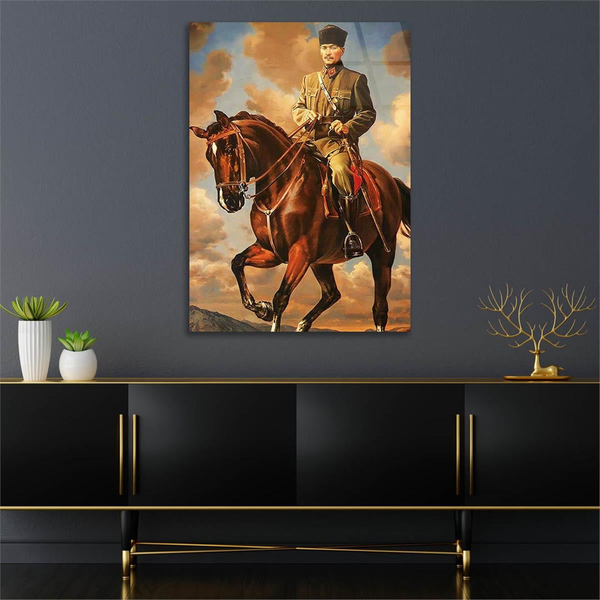MUSTAFA KEMAL ATATÜRK Tempered Glasss Wall Art 